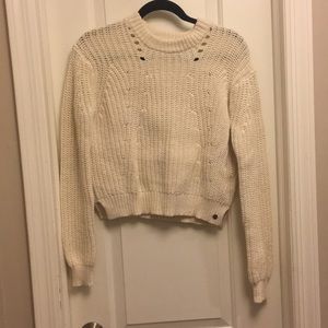 Roxy pullover cream knit sweater size small